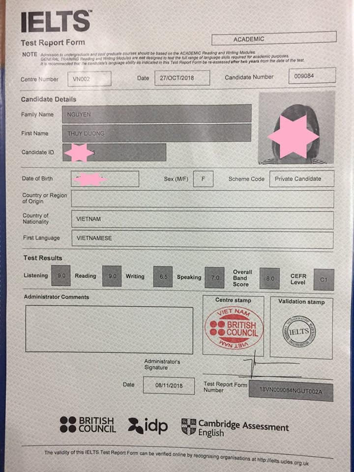kinh nghiem thi ielts 8