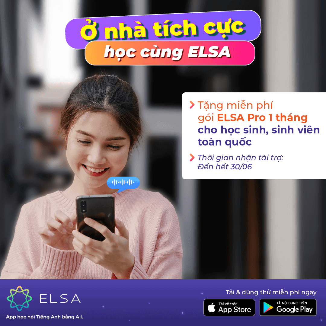 tài trợ gói 1 tháng Elsa Speak