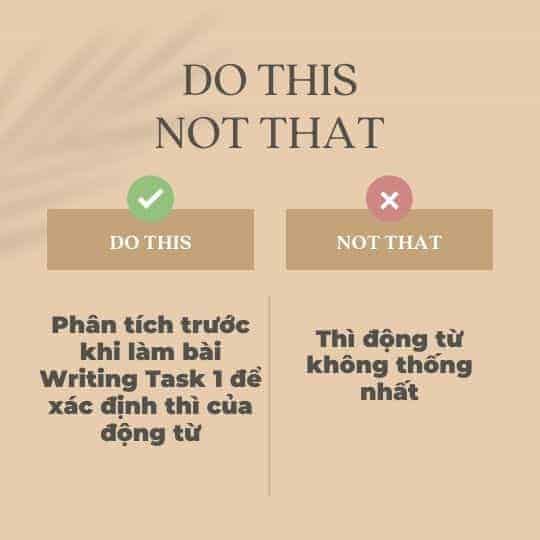 Muốn writing task 1 trên 6.0 - phải tránh 4 lỗi này. 2 Beige Modern Do This Not That List Instagram Post 1